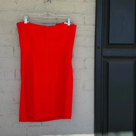 Amanda Uprichard Sabine Mini Sheath Dress Red Size Medium - Picture 7 of 13